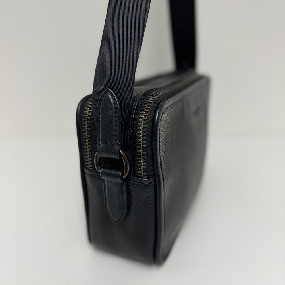 COACH Charter Crossbody Bag 24 in Black Pebbled Leather - Picture 8 of 15